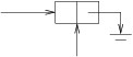 A queue containing a single linked list cell